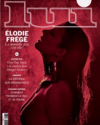 Elodie Frégé pose seins nus en une de Lui