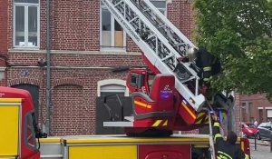 À Roubaix, le dernier étage d'une maison inoccupée ravagé par un incendie