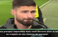 8es - Giroud : "La qualification ? C'est presque impossible"