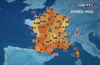 Les prévisions météo du JT de 13 heures du 5 août 2020