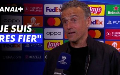 La réaction de Luis Enrique après la qualification du PSG - FC Barcelone / PSG - Ligue des Champions 2023-24 (1/4 de finale retour)