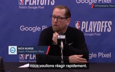 Sixers - Nurse se plaint de l'arbitrage après la défaite contre les Knicks