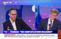 Projet de loi d'orientation agricole: "Ce texte est une brique dans la réponse que nous souhaitions" apporter à la crise, affirme Marc Fesneau