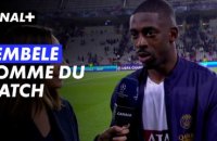 La réaction de l'homme du match Ousmane Dembélé après la qualification du PSG - FC Barcelone / PSG - Ligue des Champions 2023-24 (1/4 de finale retour)