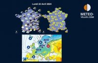 prévisions météo villes du lundi 22 avril 2024