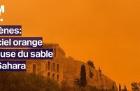 Athènes: un ciel orange à cause du sable du Sahara