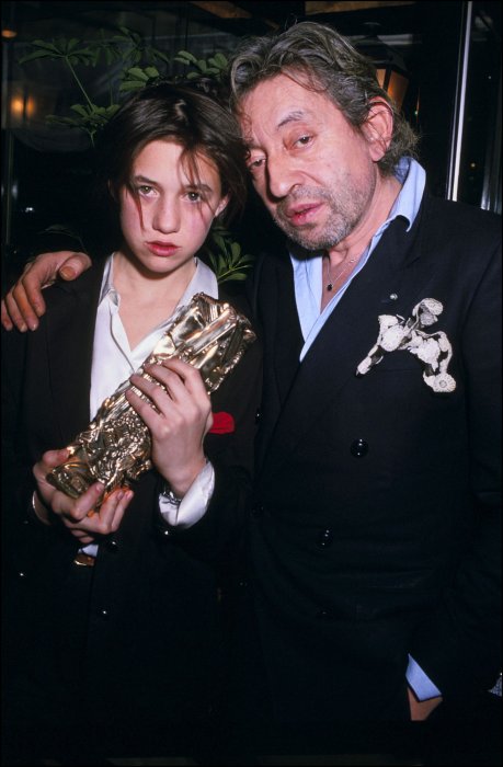 Serge Gainsbourg et sa fille Charlotte, César du meilleur espoir Serge Gainsbourg et sa fille Charlotte, César du meilleur espoir