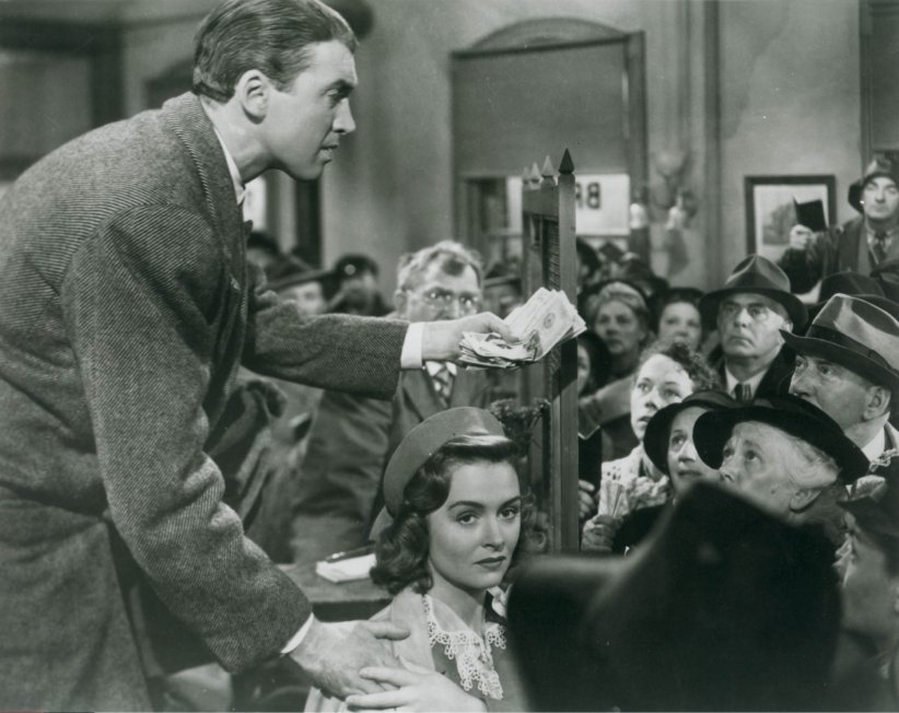 George Bailey dans "La vie est belle" (1946) de Frank Capra George Bailey dans "La vie est belle" (1946) de Frank Capra