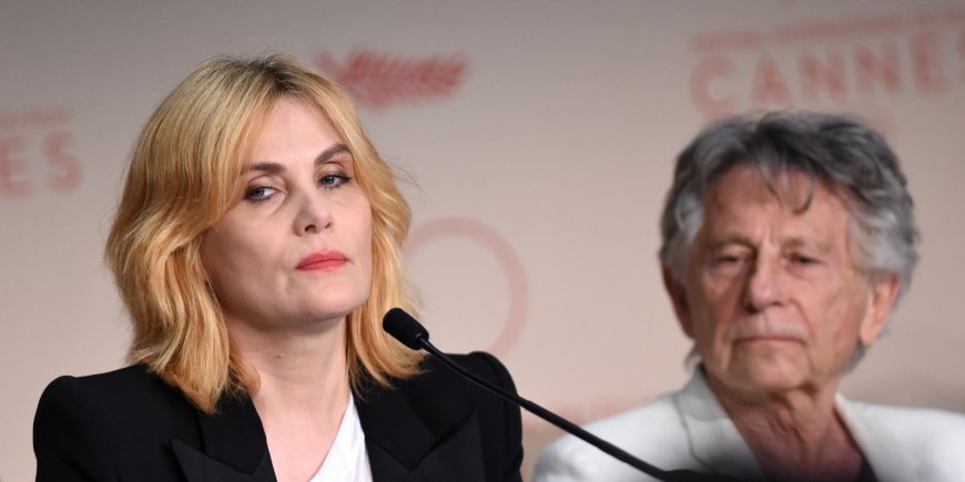 Emmanuelle Seigner et Roman Polanski lors du 70e Festival de Cannes, le 27 mai 2017.