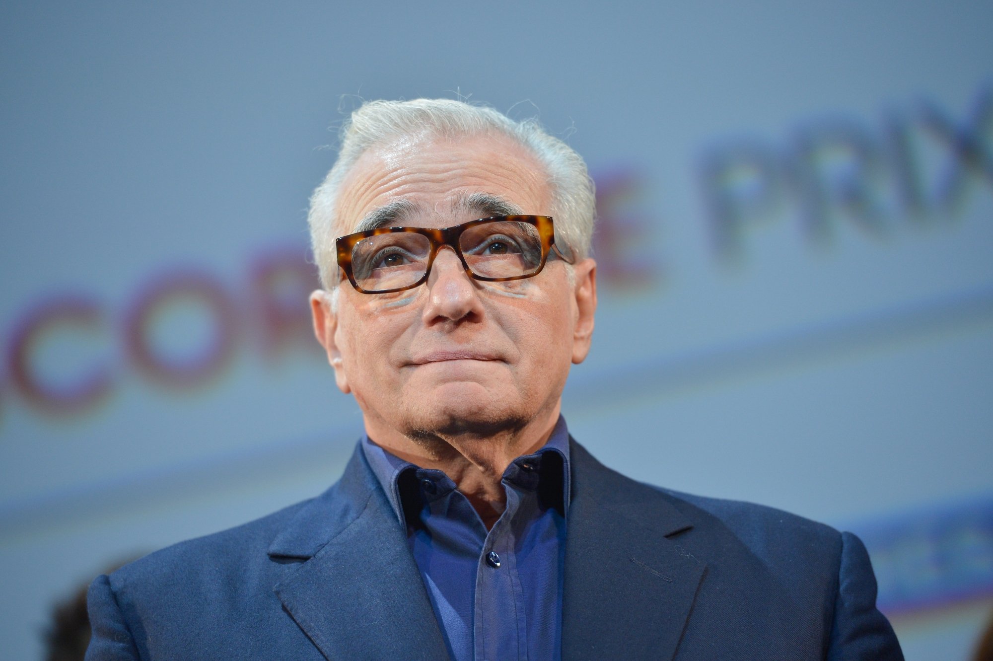 Martin Scorsese durant la cérémonie de clôture du Festival Lumière à Lyon, le 18 octobre 2015.