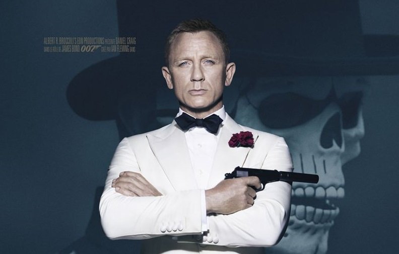 Daniel Craig dans son rôle de James Bond sur l'affiche de Spectre