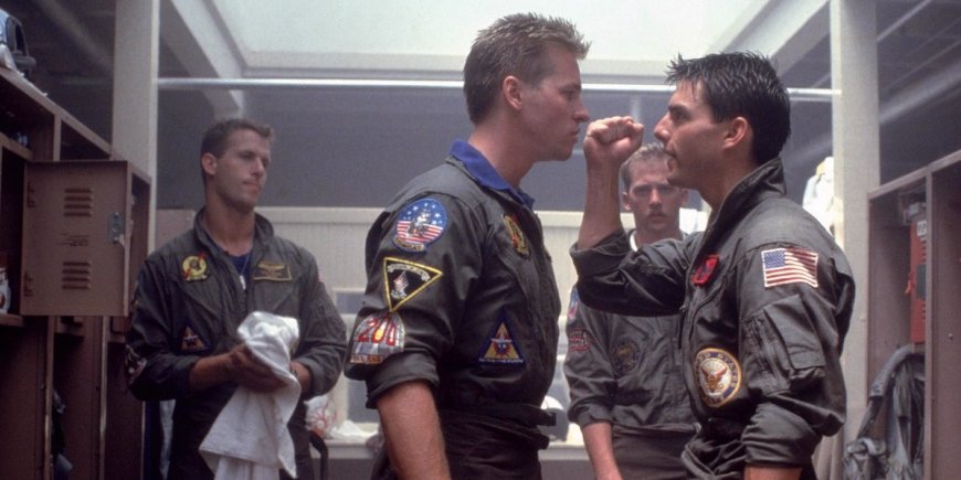 Val Kilmer et Tom Cruise dans
