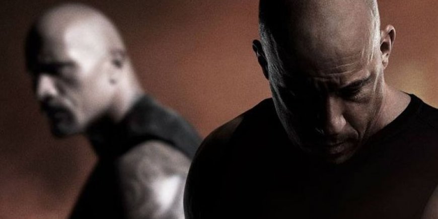 Dwayne Johnson et Vin Diesel sur l'une des affiches promotionnelles de