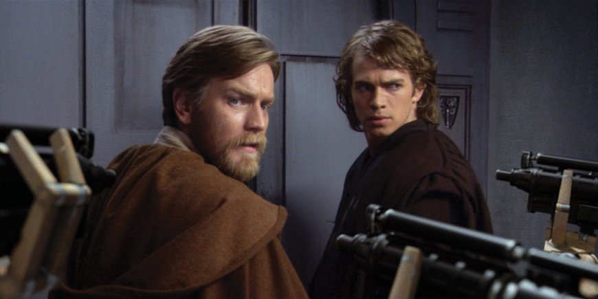 Ewan McGregor et Hayden Christensen dans