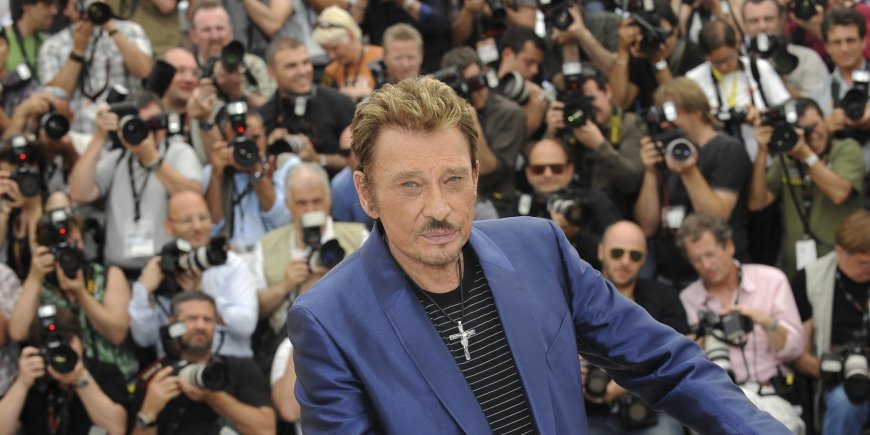 Johnny Hallyday lors de la promotion du film