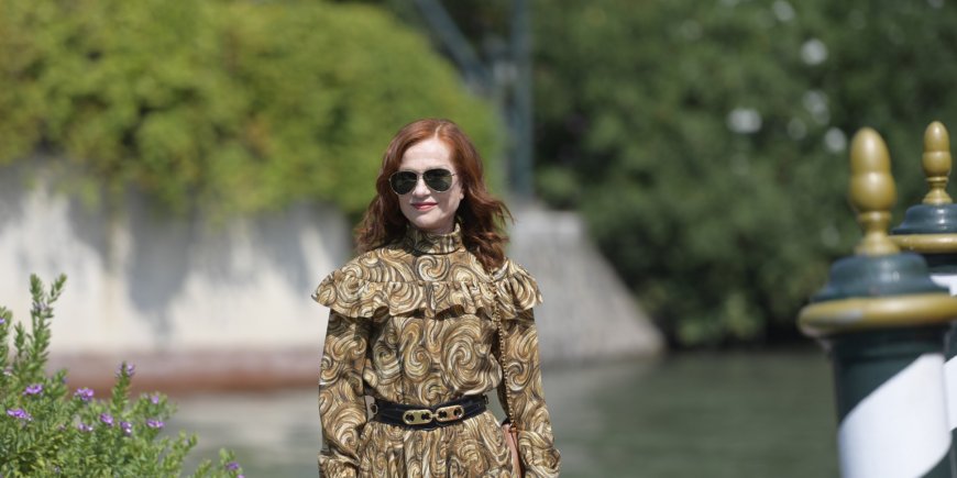 Isabelle Huppert en marge du 76e festival de la Mostra de Venise, le 1er septembre 2019.