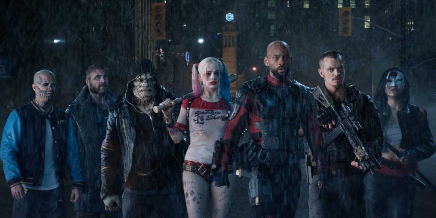 Les membres de la Suicide Squad sous la pluie