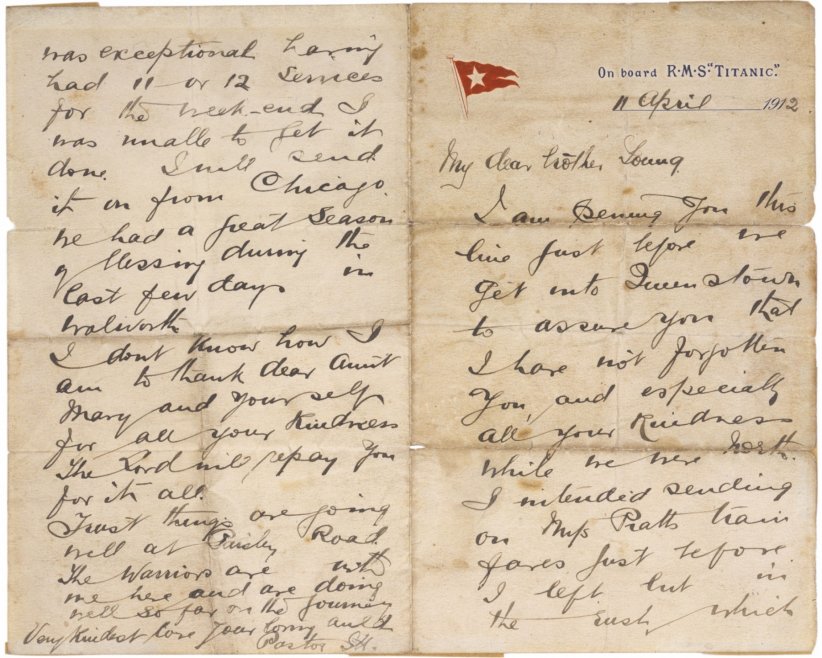 La lettre d'un naufragé vendue aux enchères La lettre d'un naufragé vendue aux enchères