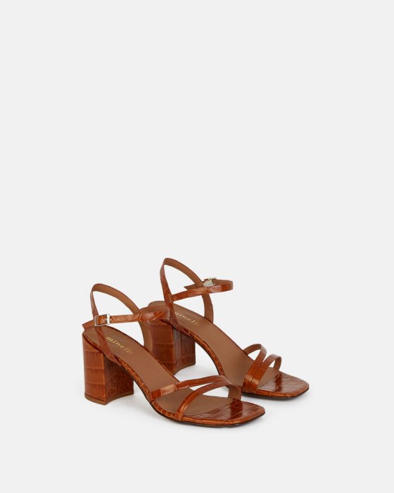 Croco marron glacé Croco marron glacé