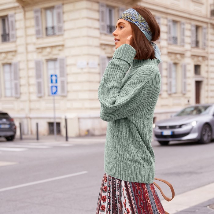 Un pull coloré pour l'hiver Un pull coloré pour l'hiver