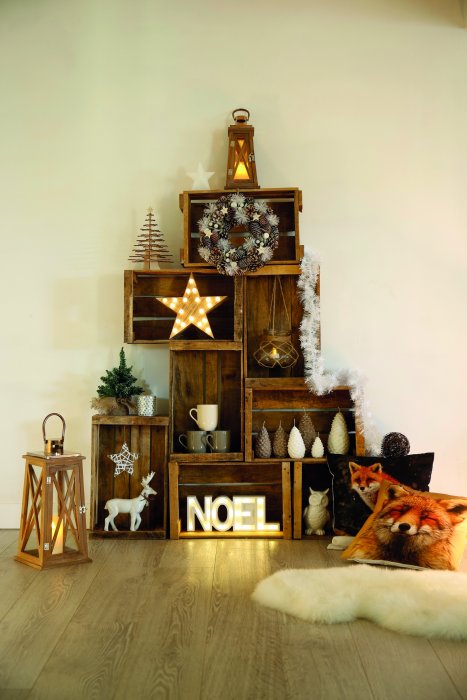 Un sapin de Noël rustique et chaleureux Un sapin de Noël rustique et chaleureux