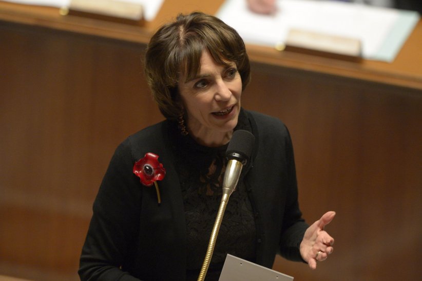 Marisol Touraine à la tribune de l'Assemblée Nationale, le 9 février 2016. Marisol Touraine à la tribune de l'Assemblée Nationale, le 9 février 2016.