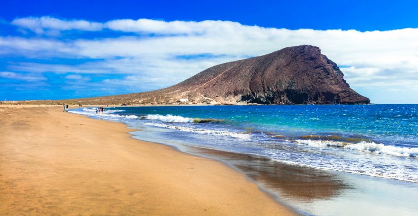 La plage de La Tejita à Tenerife, en Espagne La plage de La Tejita à Tenerife, en Espagne