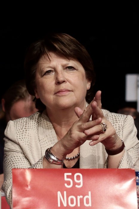 Martine Aubry au débat du Parti Socialiste à Poitiers, le 6 juin 2015. Martine Aubry au débat du Parti Socialiste à Poitiers, le 6 juin 2015.
