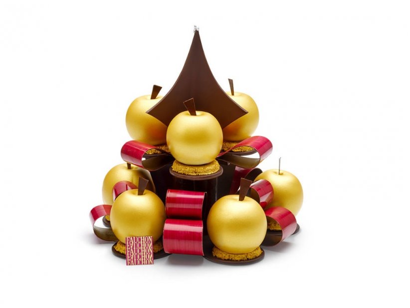 Un dessert acidulé en forme de sapin Un dessert acidulé en forme de sapin