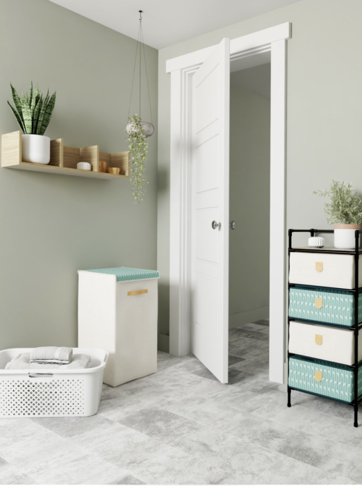 Un panier assorti au meuble de rangement Un panier assorti au meuble de rangement