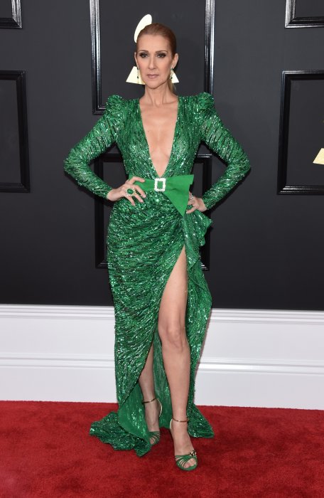 Céline Dion et sa robe à sequins verts Céline Dion et sa robe à sequins verts