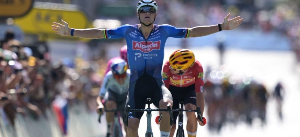 Tour de France (E9) : Van der Poel l'emporte au terme d'une longue échappée, Pogacar reste en jaune
