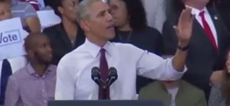 Obama s'énerve à un meeting à Fayetteville