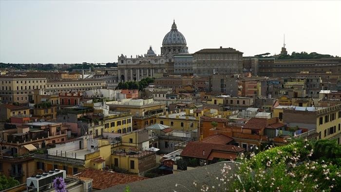 Sur les toits de Rome