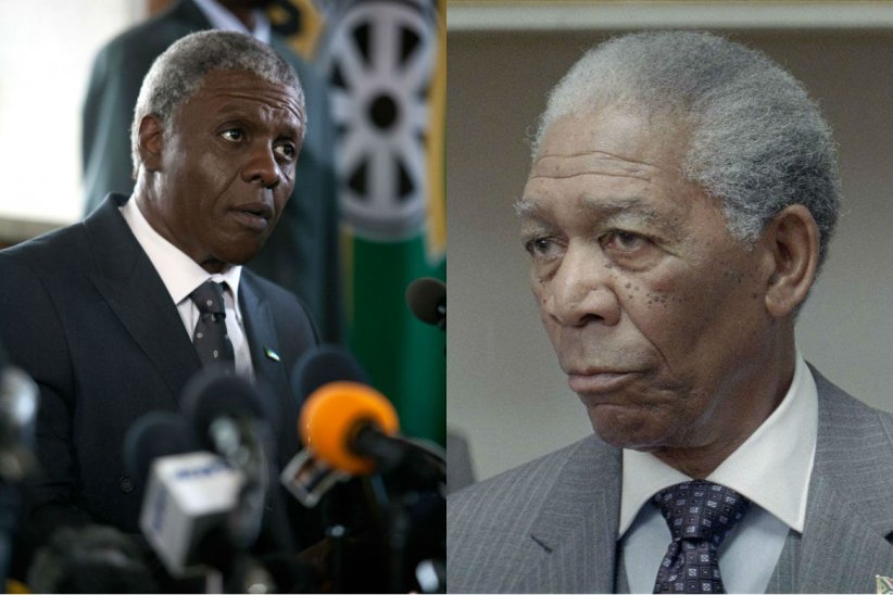 Idris Elba et Morgan Freeman pour Nelson Mandela