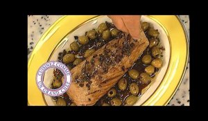 Thon rôti aux olives et aux anchois