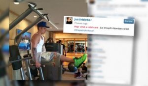 Justin Bieber s'entraîne dur à la gym
