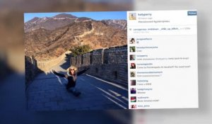 Katy Perry partage une photo sur la Grande Muraille de Chine