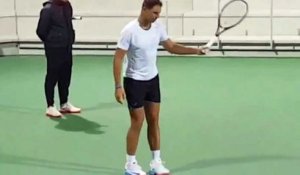 ATP - Rafael Nadal à l'entrainement et avec une nouvelle raquette Head pour remplacer celle de Babolat ?