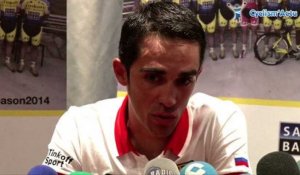 La Vuelta 2014 - Alberto Contador, maillot rouge, lors du 2e jour de repos
