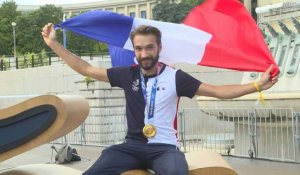 Tokyo 2020: Romain Cannone, 1er médaillé d'or français, célébré à Paris