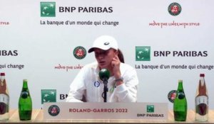 Roland-Garros 2022 - Iga Swiatek : "I'm still singing in my head, but I changed the song...it's Dua Lipa, it's a kind of guilty pleasure"