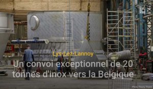 Un convoi exceptionnel de 20 tonnes d'inox en route vers la Belgique