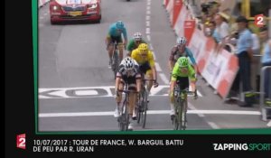 Zapping Sport du 10 Juillet 2017 : Tour de France, Warren Barguil battu de peu par Rigoberto Uran 