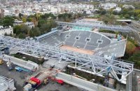 Roland-Garros 2022 -  Les travaux du stade Roland-Garros avec la nouvelle silhouette du court Suzanne-Lenglen