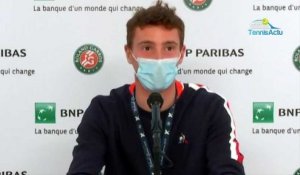 Roland-Garros 2020 - Ugo Humbert : "Il faut que je fasse plus mal, Je sais que je peux le faire, mais il faut l'automatiser un peu plus et travailler dans de sens"