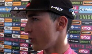 Tour d'Italie 2019 - Valerio Conti et son maillot rose : "Ça va être dur de le garder !"