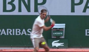 Roland-Garros: Roger Federer à l'entraînement