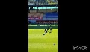 L'arrivée et l'entraînement des Diables rouges au Liechtenstein