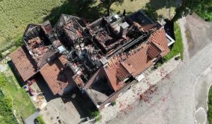 Dégât au restaurant de l'Arbre à Gruson suite à un incendie